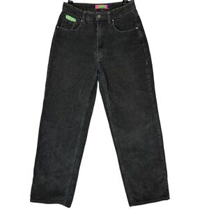 Empyre Tori Black Corduroy Straight Leg Skate Pants Women Size 4 High Rise